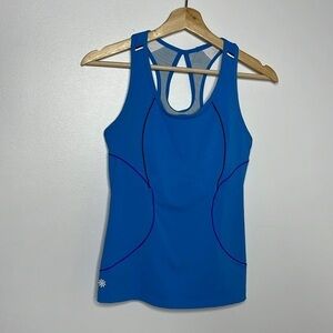 Athleta blue racerback tank top, size small